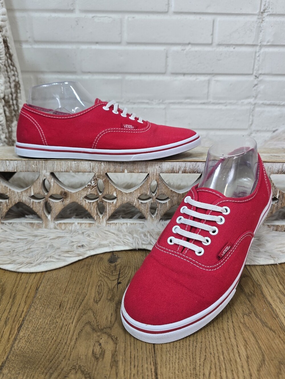 Vans Authentic Red Canvas Sneakers Women's 9.5